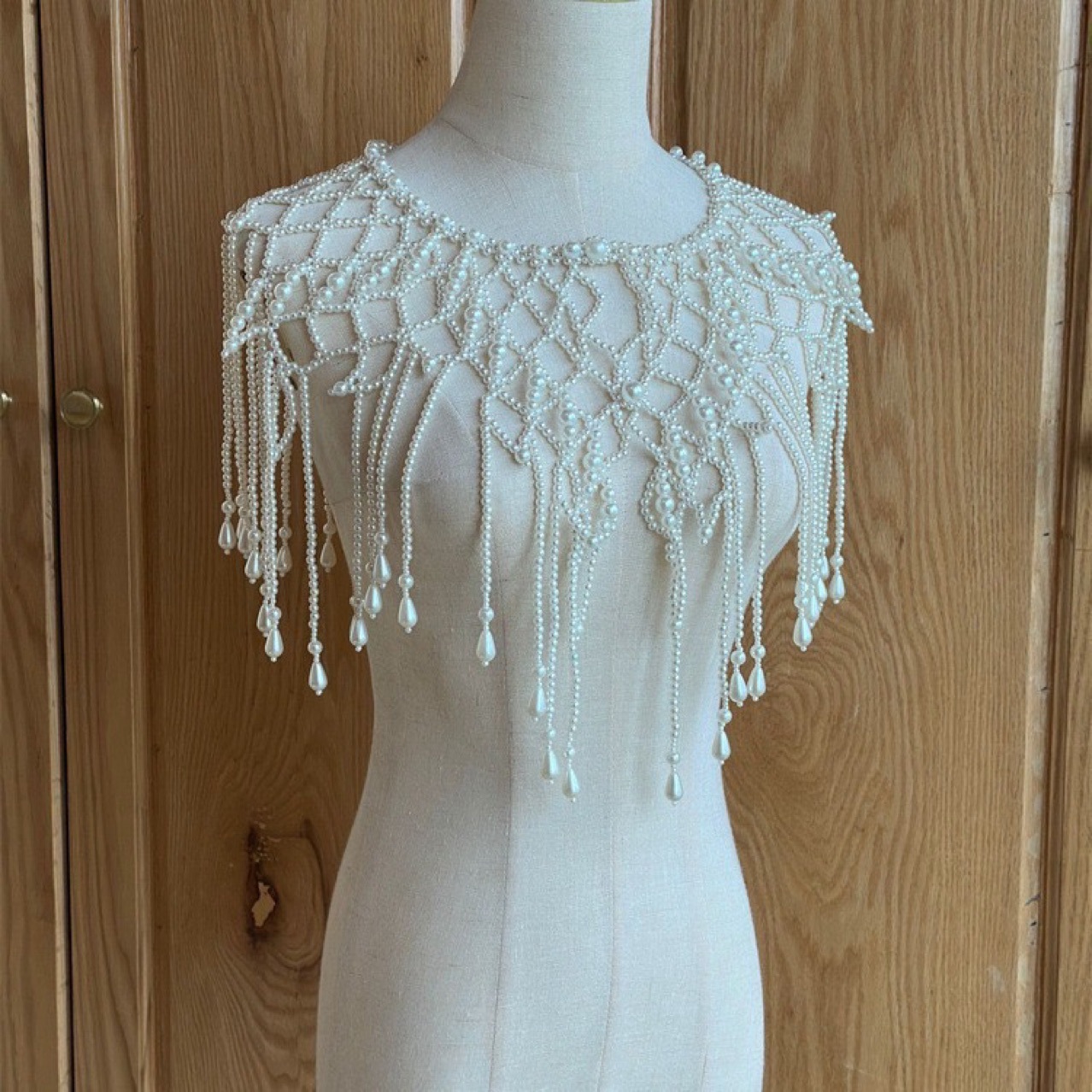Pearl Trim Chain - Цепочка для тела ручной работы с