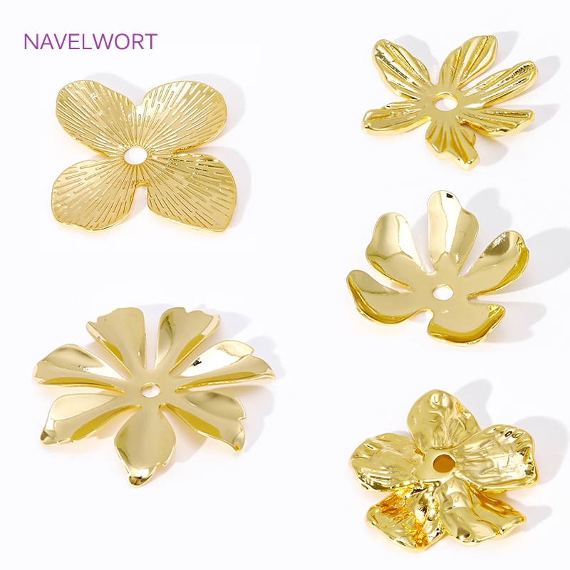 Embellishment Crafts - шапочки для бусин 18-каратное позолоченное большие