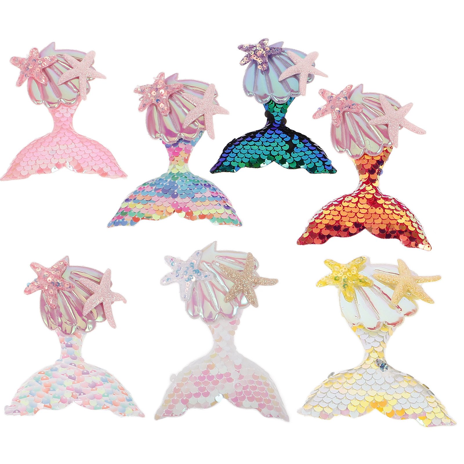 Craft Embellishments - 7 шт. тканевых нашивок в виде