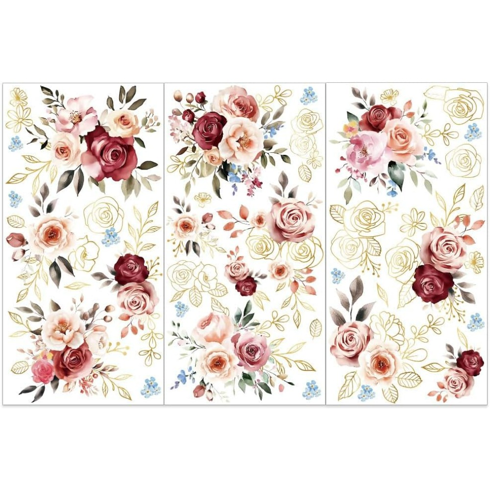 Embellishment Crafts - 3 шт./компл. акварельные розы, натираемые на
