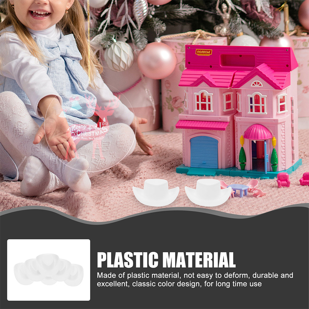 Craft Embellishments - 30 шт. миниатюрных ковбойских шляпок, декоративные