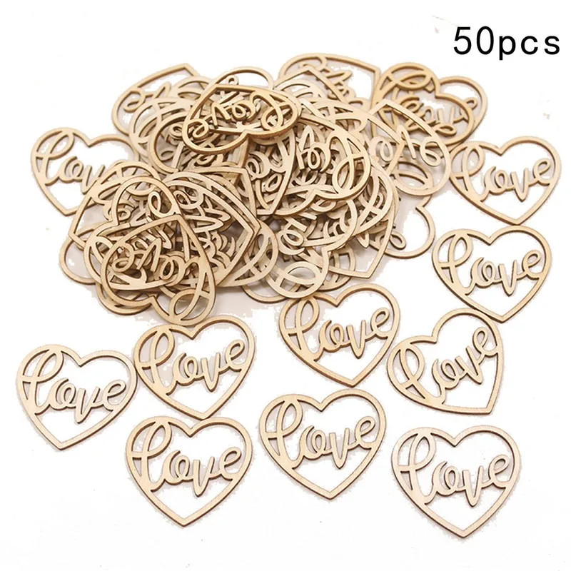 50 шт. деревянных сердечек-укр – обзор и цена Craft Embellishments