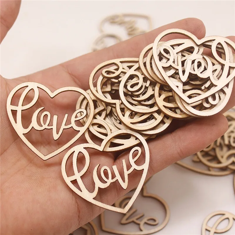 50 шт. деревянных сердечек-укр – обзор и цена Craft Embellishments