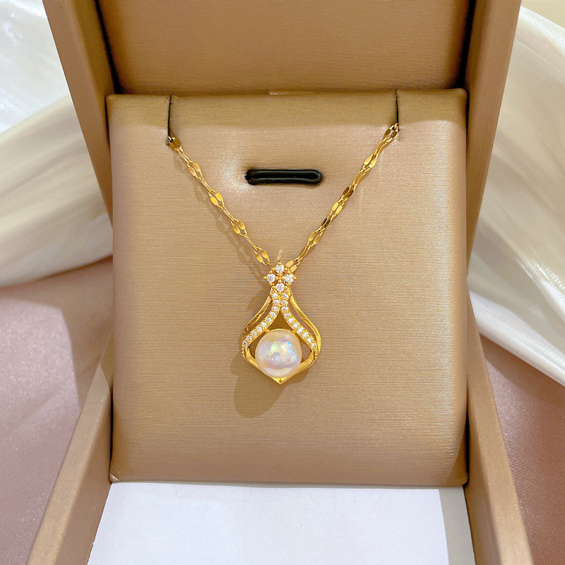 Элегантное женское ожерелье K1 – обзор и цена Pearl Trim Chain